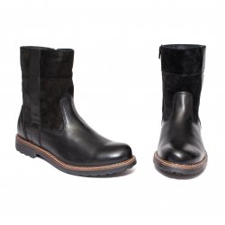 Ghete barbati - Ghete barbati din piele vatuite 93H10 negru 40-46