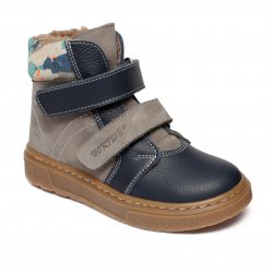 Ghete blana copii  - Ghete blana baieti din piele 460 blu G 26-30