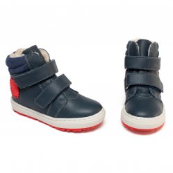 Ghete blana copii - Ghete blana copii din piele cu talonet hokide 460 blu R 26-30