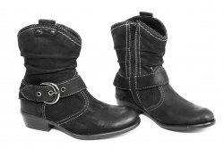 Ghete copii  - Ghete fete din piele 1873 negru 30-37