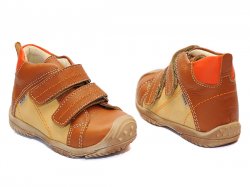 Ghete copii  - Ghete copii hokide din piele cu talonet 319 bej maro 18-24