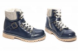 Ghete blana copii - Ghete copii blana hokide 346 blu 26-37