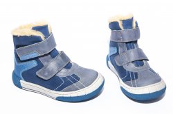 Ghete blana copii  - Ghete copii blana pj shoes Kiro albastru 20-29