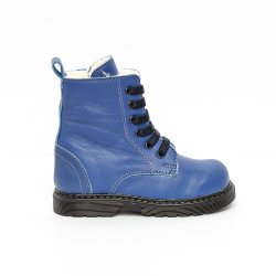 Ghete blana copii - Ghete copii cu blana Pj Shoes King albastru negru 20-26