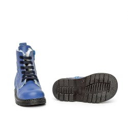 Ghete blana copii - Ghete copii cu blana Pj Shoes King albastru negru 20-26