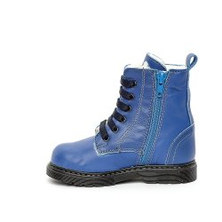 Ghete blana copii - Ghete copii cu blana Pj Shoes King albastru negru 20-26