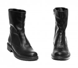 Ghete blana copii  - Ghete copii cu blana din piele Glory negru 34-40