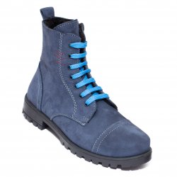Ghete blana copii - Ghete copii cu blana pj shoes King albastru nabuc 27-37