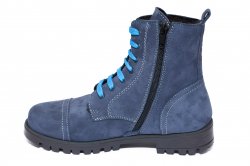 Ghete blana copii - Ghete copii cu blana pj shoes King albastru nabuc 27-37