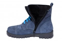 Ghete blana copii - Ghete copii cu blana pj shoes King albastru nabuc 27-37