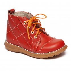 Ghete copii  - Ghete copii cu talonet din piele 1325 caramiziu 18-25