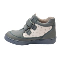 Ghete copii - Ghete copii cu talonet din piele 168 celeste alb 18-30