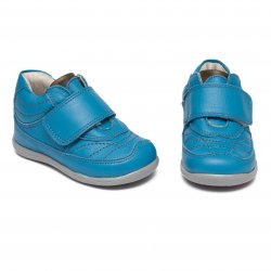 Ghete copii  - Ghete copii din piele cu talonet 168 albastru 18-26