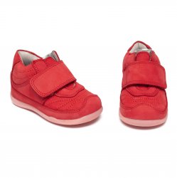 Ghete copii  - Ghete copii din piele cu talonet 168 rosu 18-26