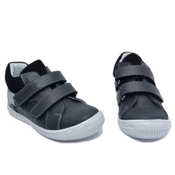 Ghete copii  - Ghete copii din piele cu talonet hokide 442 negru 26-30