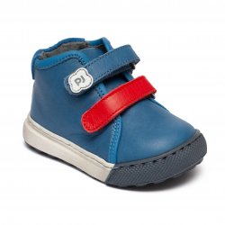 Ghete copii  - Ghete copii din piele cu talonet pj shoes Seby albastru R 18-27
