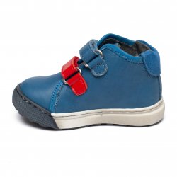 Ghete copii  - Ghete copii din piele cu talonet pj shoes Seby albastru R 18-27