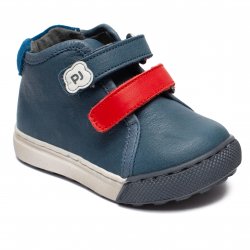 Ghete copii  - Ghete copii din piele cu talonet pj shoes Seby blu R 18-27