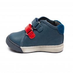 Ghete copii  - Ghete copii din piele cu talonet pj shoes Seby blu R 18-27