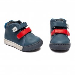 Ghete copii  - Ghete copii din piele cu talonet pj shoes Seby blu R 18-27