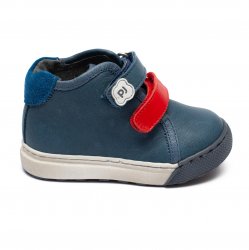 Ghete copii  - Ghete copii din piele cu talonet pj shoes Seby blu R 18-27