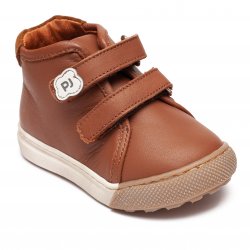 Ghete copii  - Ghete copii din piele cu talonet pj shoes Seby maro new 18-27