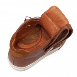 Ghete copii  - Ghete copii din piele cu talonet pj shoes Seby maro new 18-27