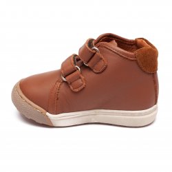 Ghete copii  - Ghete copii din piele cu talonet pj shoes Seby maro new 18-27