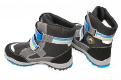Ghete goretex copii - Ghete copii goretex waterproof 85412 negru albastru gri