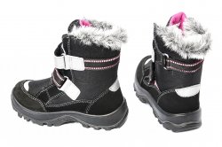 Ghete goretex copii - Ghete copii goretex waterproof 95312 B negru fuxia