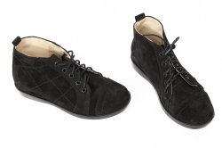 Ghete copii  - Ghete copii piele intoarsa la comanda 1338 negru