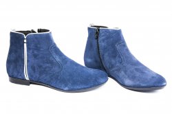Ghete copii  - Ghete fete piele intoarsa 4490 albastru 30-41