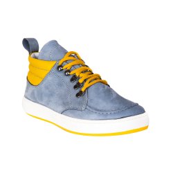 Ghete copii - Ghete baieti din piele naturala pj shoes Mateo maro blu 27-36