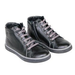 Ghete copii  - Ghete copii piele pj shoes Vito negru box 27-38
