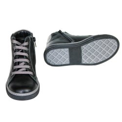 Ghete copii  - Ghete copii piele pj shoes Vito negru box 27-38