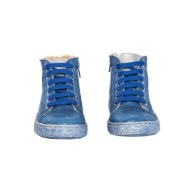 Ghete blana copii  - Ghete copii blana pj shoes Lalo albastru