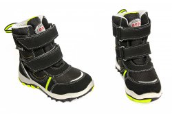 Ghete goretex copii  - Ghete copii waterproof goretex 85408 negru verde