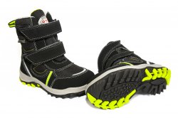 Ghete goretex copii  - Ghete copii waterproof goretex 85408 negru verde