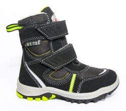Ghete goretex copii  - Ghete copii waterproof goretex 85408 negru verde