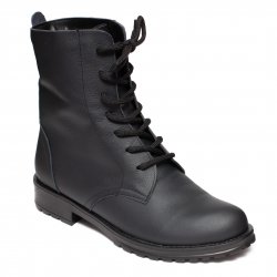 Ghete blana copii - Ghete cu blana copii din piele 8790 negru TG 35-41