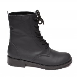 Ghete blana copii - Ghete cu blana copii din piele 8790 negru TG 35-41