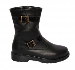 Ghete dama blana - Ghete dama blana 563 negru lac 35-40