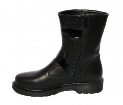 Ghete dama blana - Ghete dama blana 563 negru lac 35-40