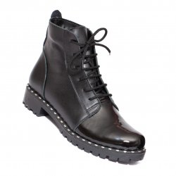 Ghete dama blana - Ghete dama cu blana Gloria 4837 negru lac 34-41