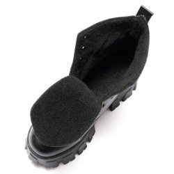 Ghete dama blana  - Ghete dama cu blana din piele 56302 negru box 34-41