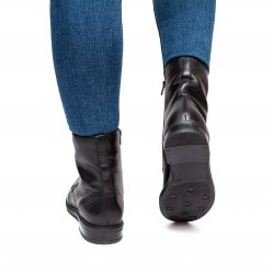 Ghete dama blana  - Ghete dama din piele vatuite 162H05 negru 36-41