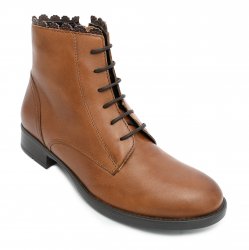 Ghete dama blana - Ghete dama piele cu blana 4956 coniac 27-39