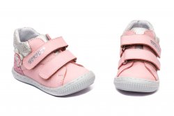 Ghete copii  - Ghete fete cu talonet hokide 442 roz buline 18-25