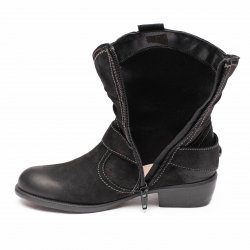 Ghete copii  - Ghete fete din piele 1873 negru 30-37