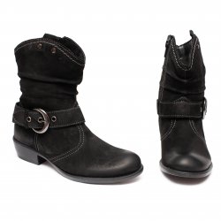 Ghete copii  - Ghete fete din piele 1873 negru 30-37